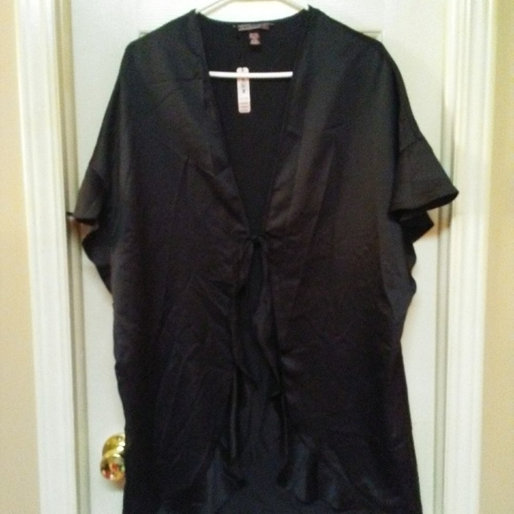 NWT Victoria's Secret Ruffly Satin Kimono Robe OS - Picture 2 of 10
